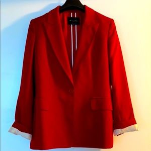 MOSSIMO DUTTI Women’s RED Wool Blazer. Size US6